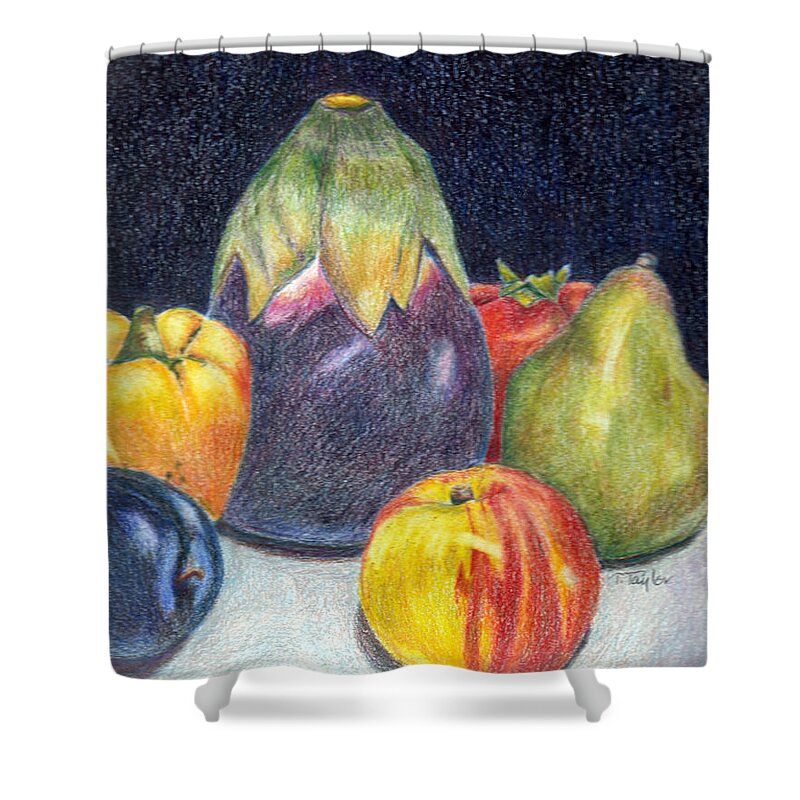 Colored Pencil Shower Curtain featuring the drawing The Best of Summer by Terry Taylor