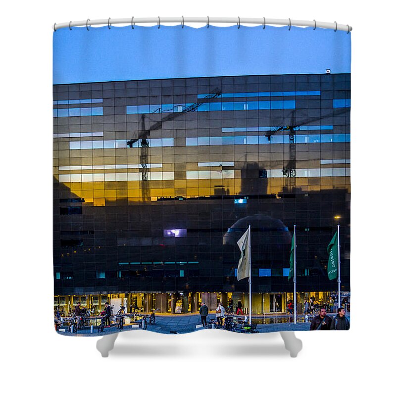 Building Shower Curtain featuring the photograph The Black Diamond by Elmer Jensen