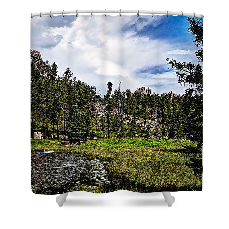 Park Shower Curtain featuring the photograph The Black Hills of Custer State Park by Deborah Klubertanz