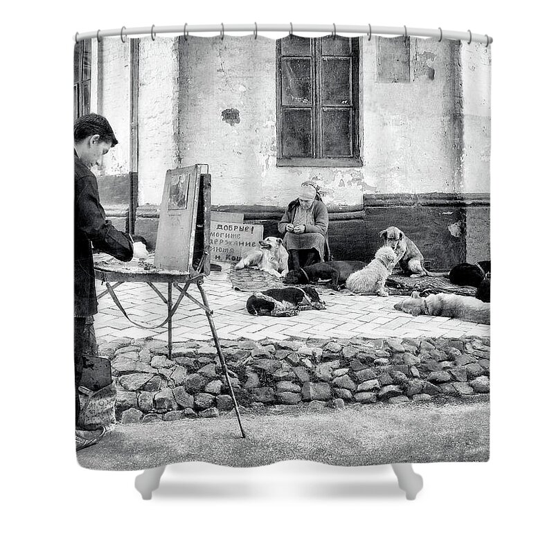 Kiev Shower Curtain featuring the photograph The Blind Side by Iryna Goodall
