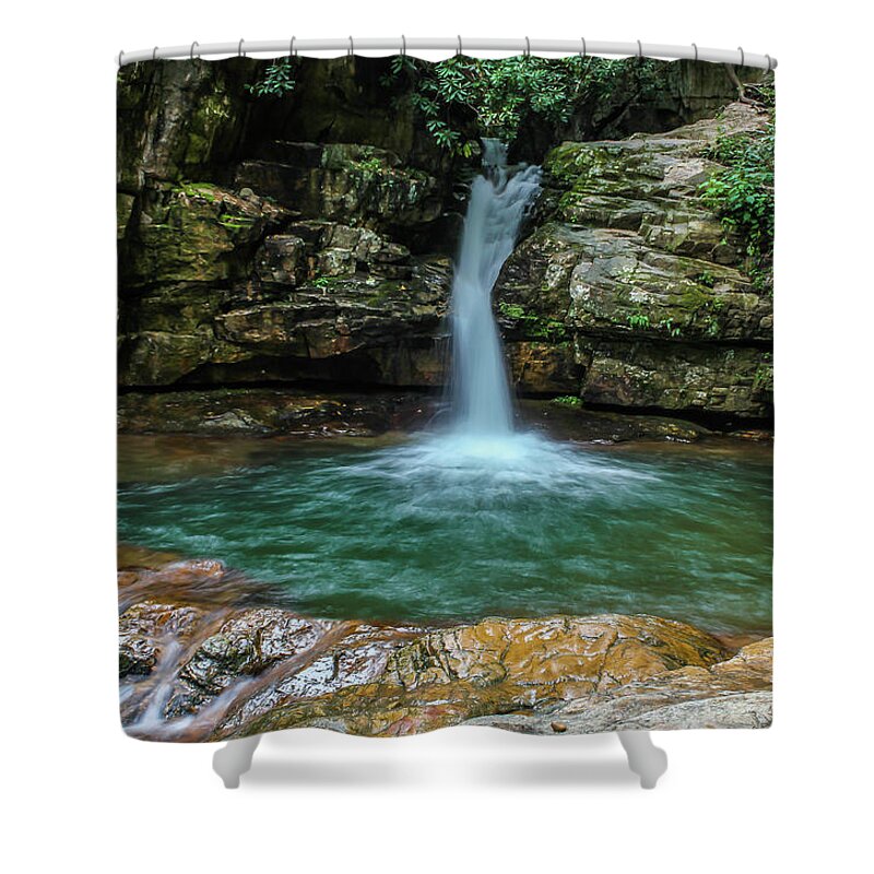 The Blue Hole Shower Curtain featuring the photograph The Blue Hole by Chris Berrier