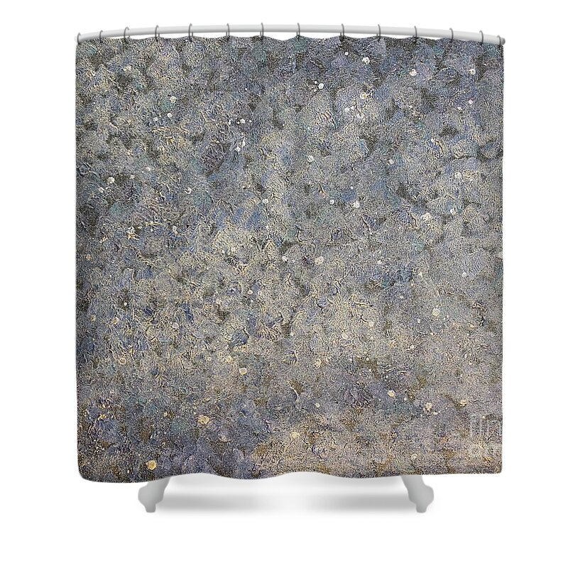 Abstract Shower Curtain featuring the painting The Blue by Rachel Hannah