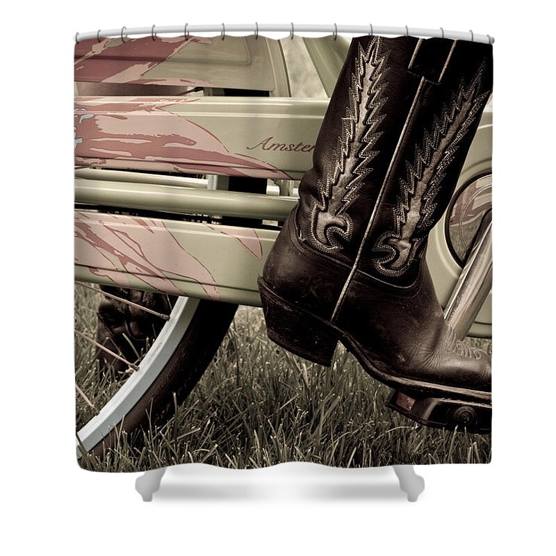 Boot Shower Curtain featuring the photograph The Boot by Denise Dethlefsen