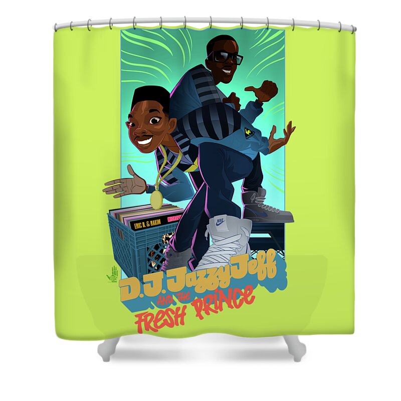  Shower Curtain featuring the digital art The Brand New Funk by Nelson Dedos Garcia