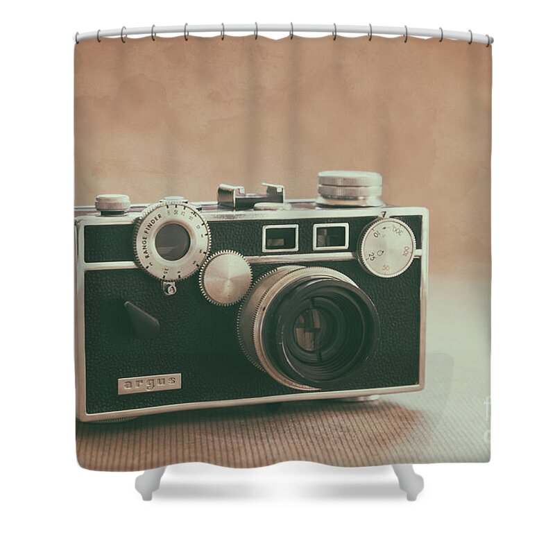 Vintage Shower Curtain featuring the photograph The Brick by Ana V Ramirez