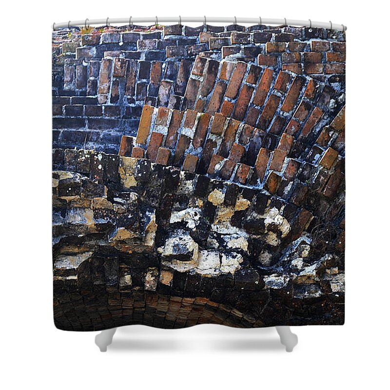 Brick Shower Curtain featuring the photograph The Bricks of Ft. Pickens by George Taylor