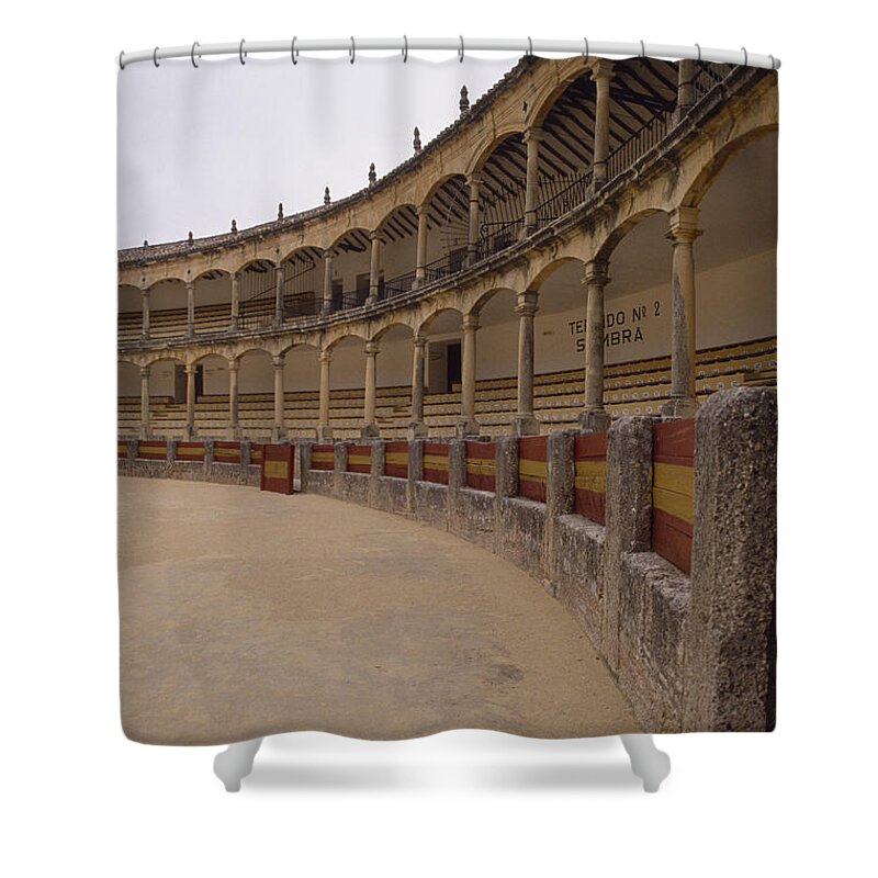 Spain Shower Curtain featuring the photograph The Bullring by Shaun Higson