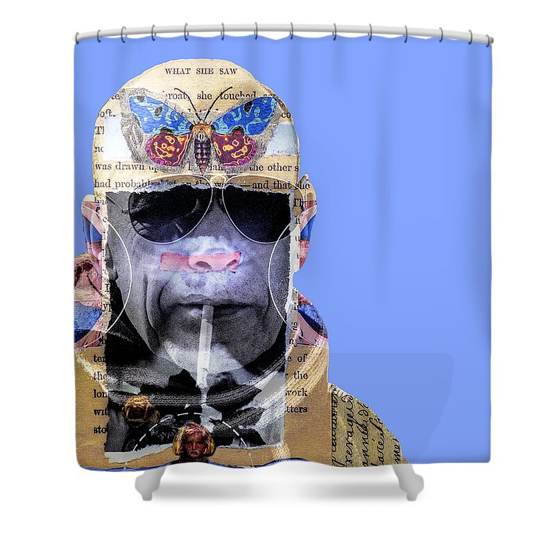 Butterfly Effect Shower Curtain featuring the mixed media The Butterfly Effect by Dominic Piperata
