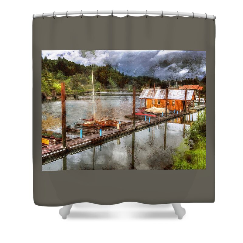 Port Of Toledo Shower Curtain featuring the photograph The Charming Port Of Toledo by Thom Zehrfeld