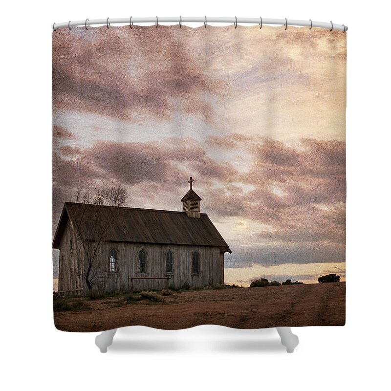 Landscape Shower Curtain featuring the photograph The Church by Mary Lee Dereske