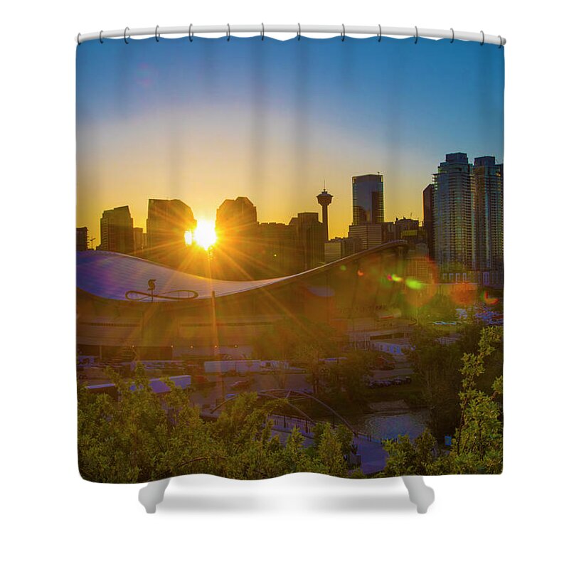 Calgary Shower Curtain featuring the photograph The City of Calgary by Bill Cubitt