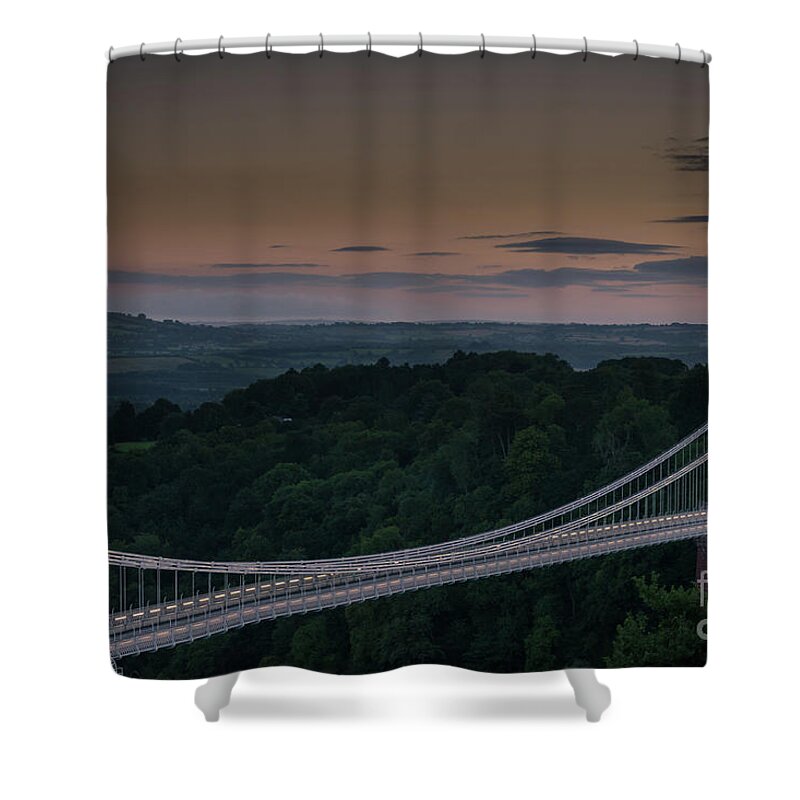 Clifton Suspension Bridge Shower Curtain featuring the photograph The Clifton Suspension Bridge, Bristol England by Perry Rodriguez