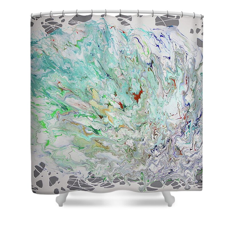  Shower Curtain featuring the painting Printempo by Madeleine Arnett