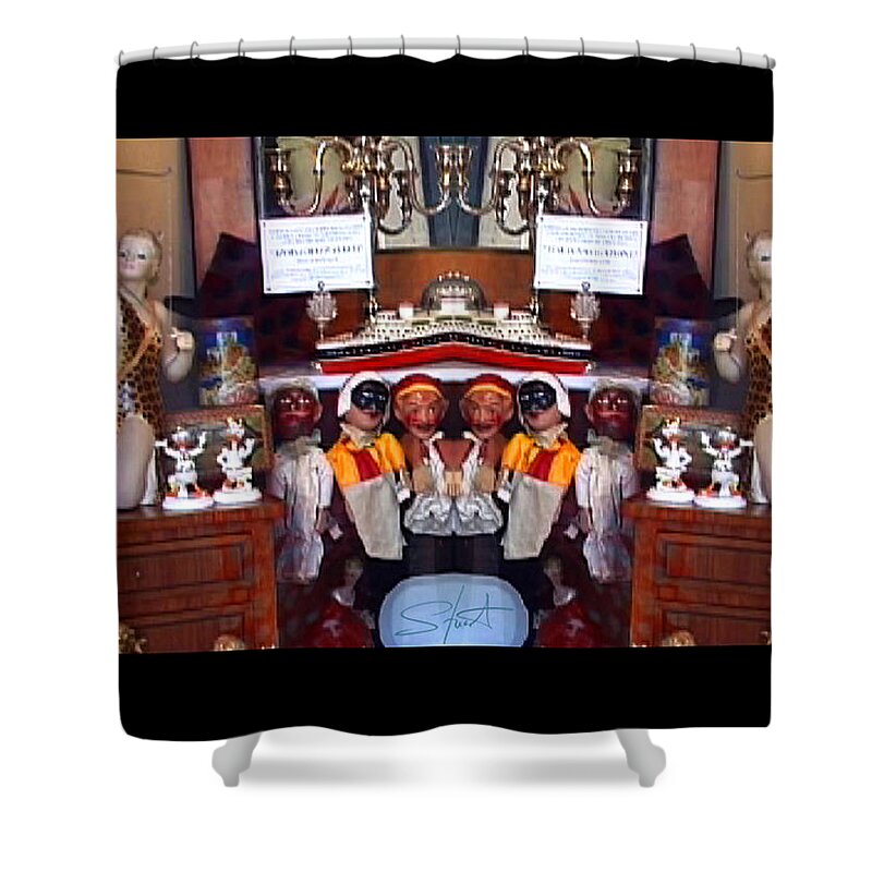 Toys Shower Curtain featuring the photograph The Collection Strikes Back by Charles Stuart