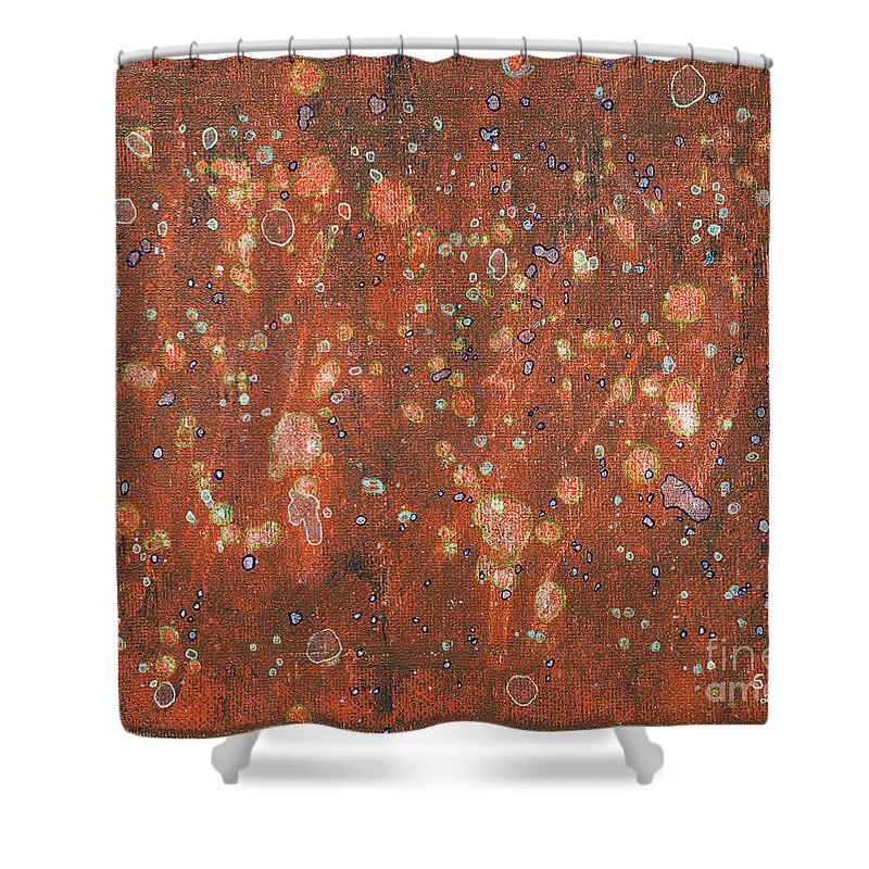Acrylic Shower Curtain featuring the painting The Colony by Stefanie Forck