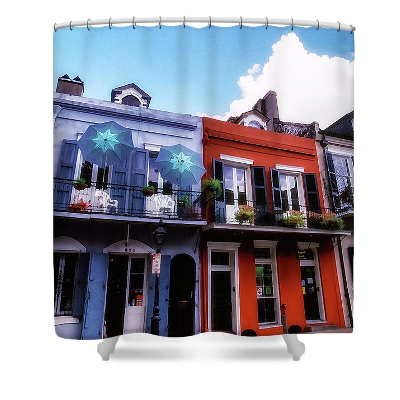Colorful Shower Curtain featuring the photograph The Colorful French Quarter by Thomas R Fletcher