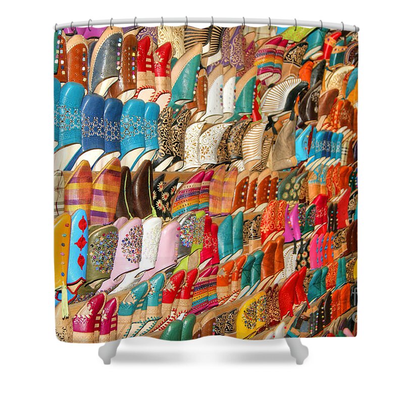Souk Shower Curtain featuring the photograph The Colour of Morroco by David Birchall