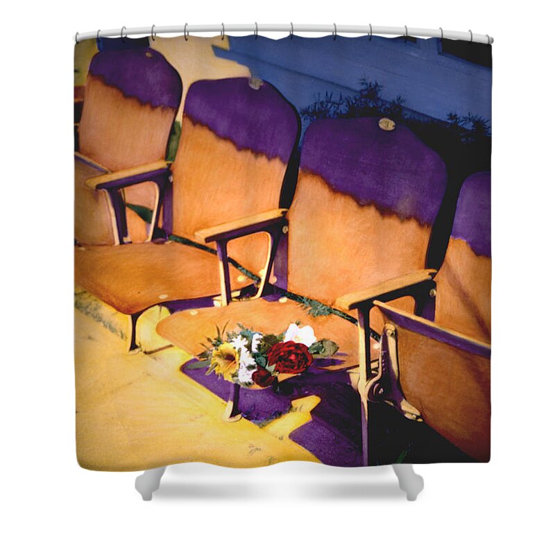 Hand Painted Shower Curtain featuring the photograph The Courting by Joe Hoover