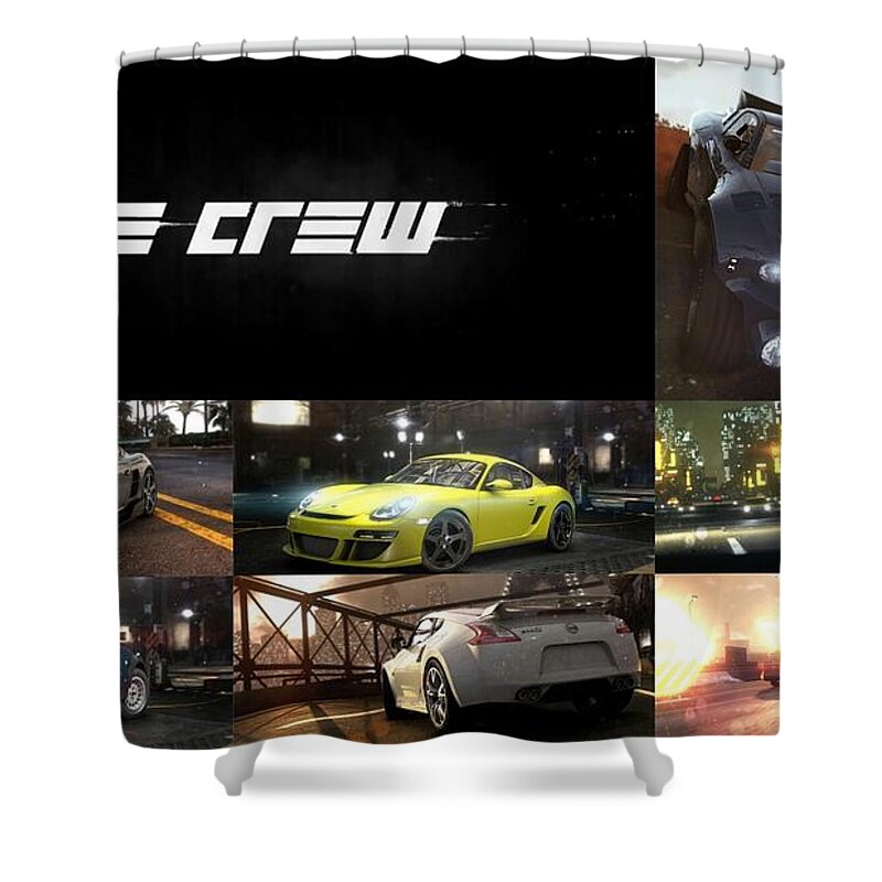 The Crew Shower Curtain featuring the digital art The Crew by Maye Loeser