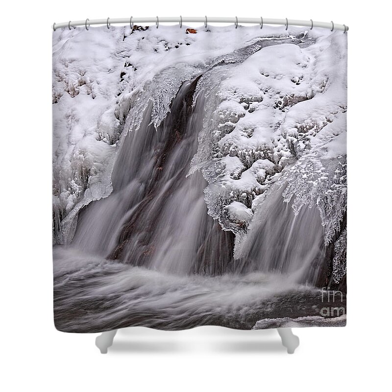 Frozen Waterfall Shower Curtain featuring the photograph The Crystal Falls by Jim Garrison