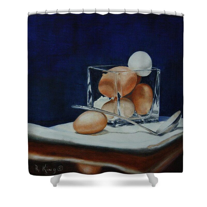 Roena King Shower Curtain featuring the painting The Crystal Nest by Roena King