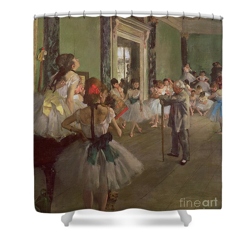 The Shower Curtain featuring the painting The Dancing Class by Edgar Degas