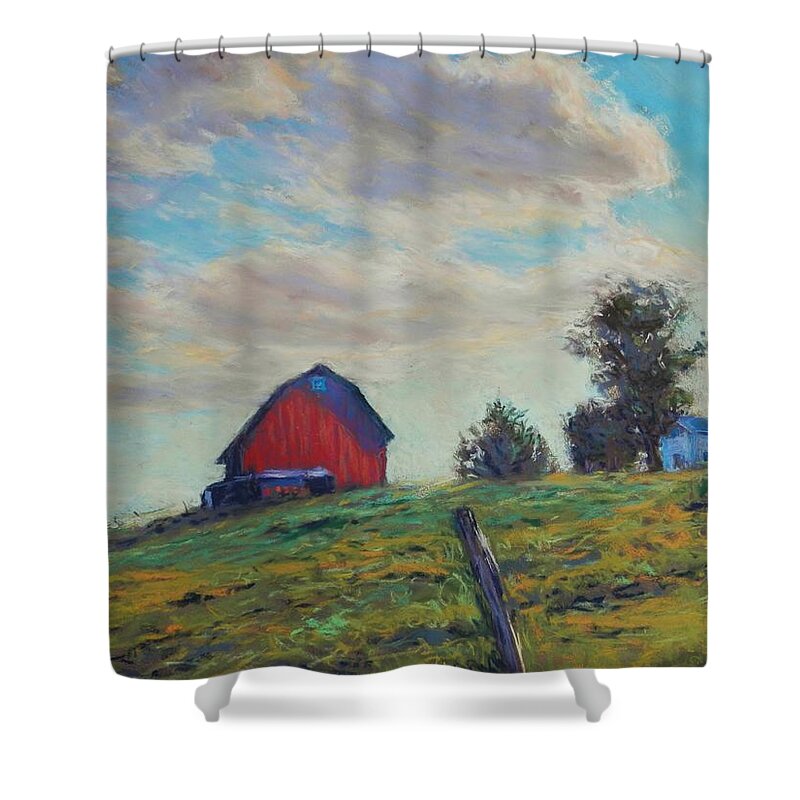 Impressionism Shower Curtain featuring the painting The Day Begins by Michael Camp