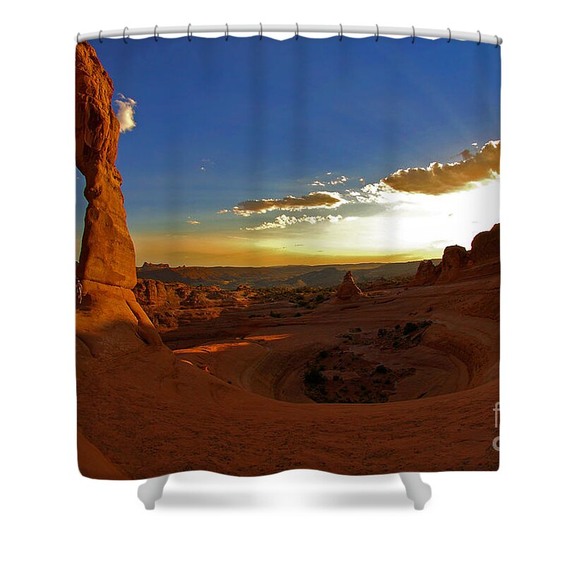 Delicate Arch Shower Curtain featuring the photograph The Delicate Arch of Arches National park 9 by Micah May
