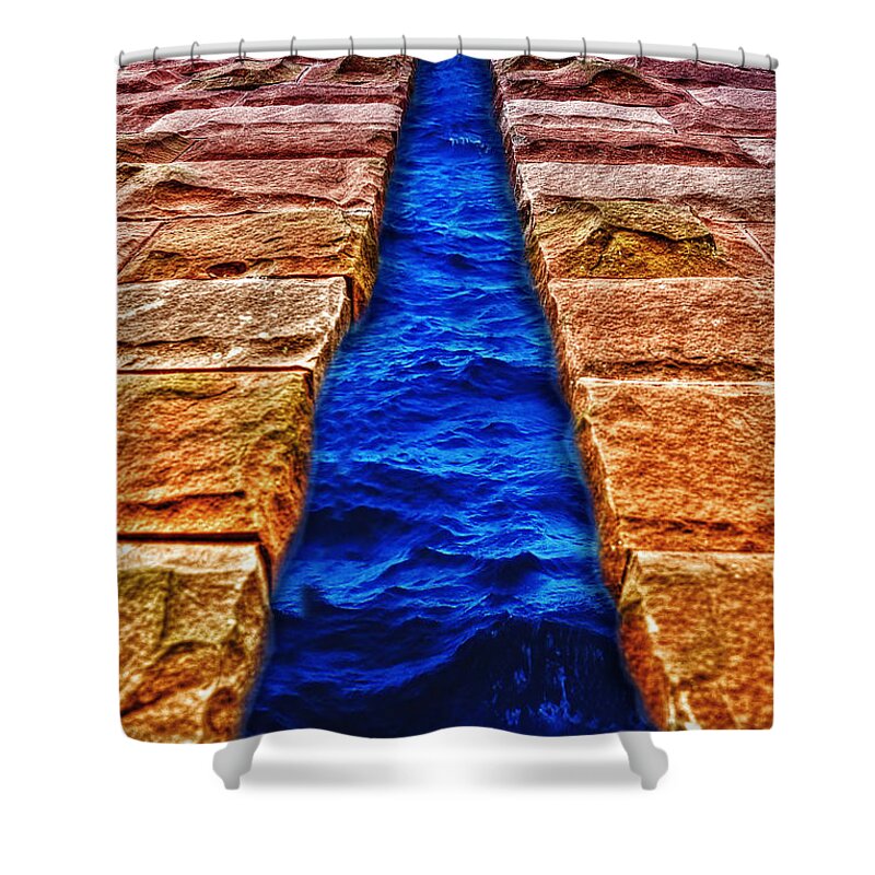 The Divide Shower Curtain featuring the photograph The Divide by Paul Wear