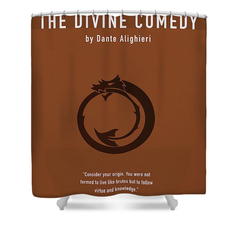 The Divine Comedy Shower Curtain featuring the mixed media The Divine Comedy Greatest Books Ever Series 005 by Design Turnpike
