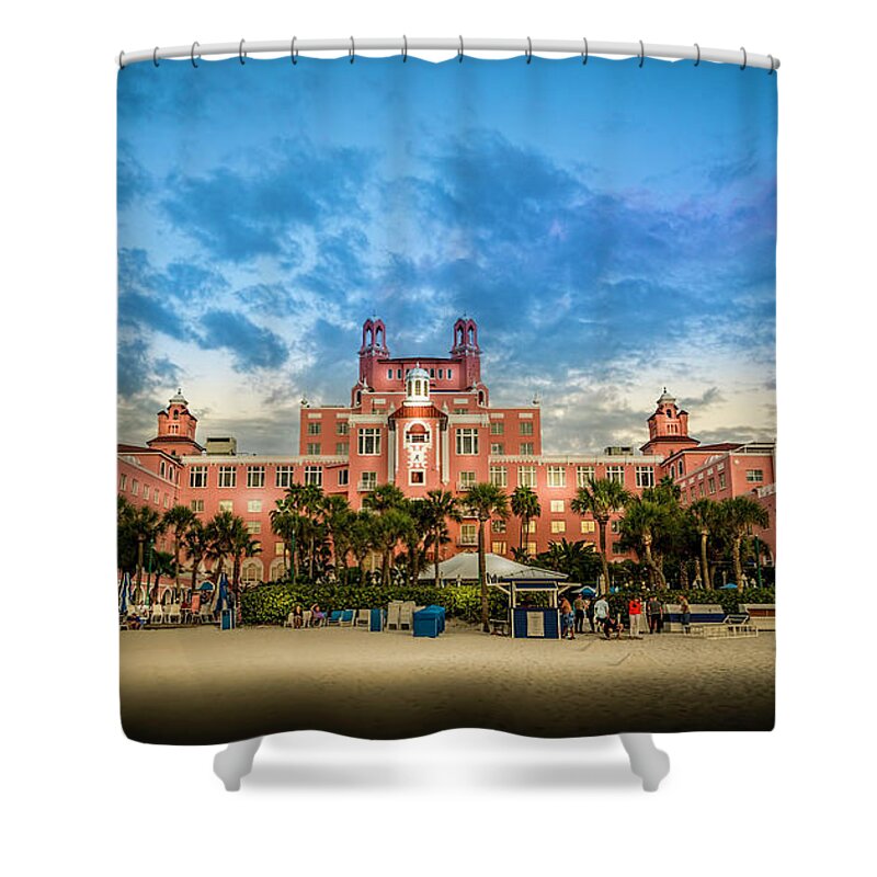 Florida Shower Curtain featuring the photograph The Don Cesar by Marvin Spates