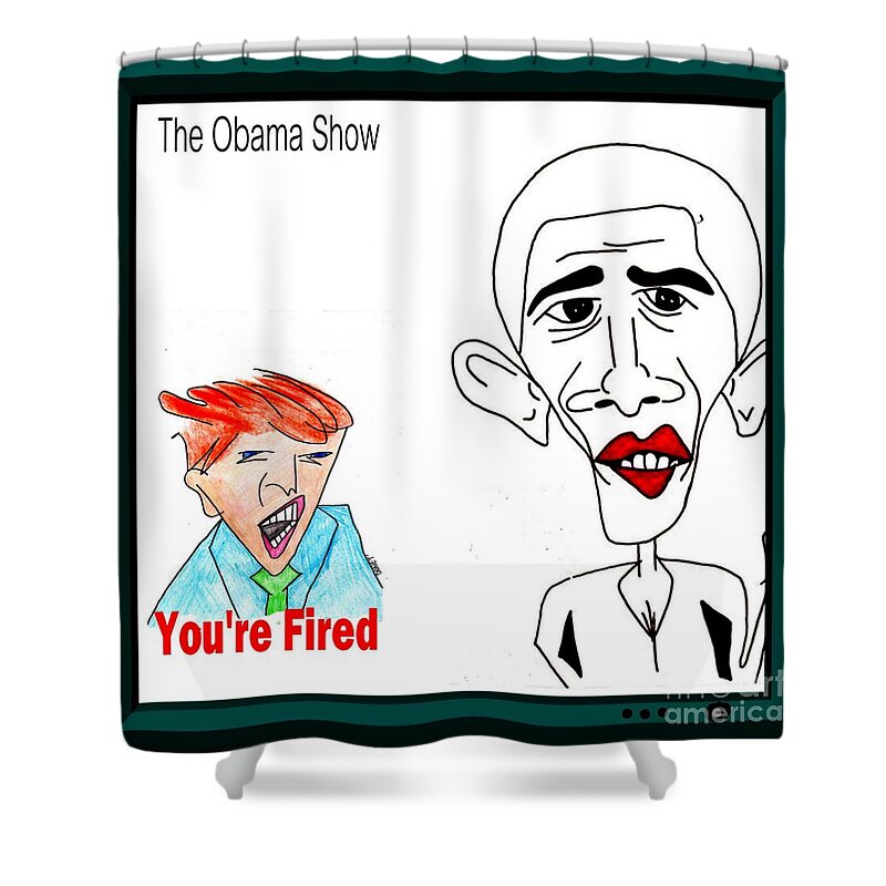 Obama Shower Curtain featuring the painting The Donald got BO by James and Donna Daugherty