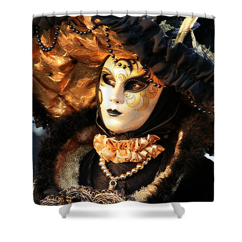 Venice Shower Curtain featuring the photograph The Dotted Face by Donna Corless