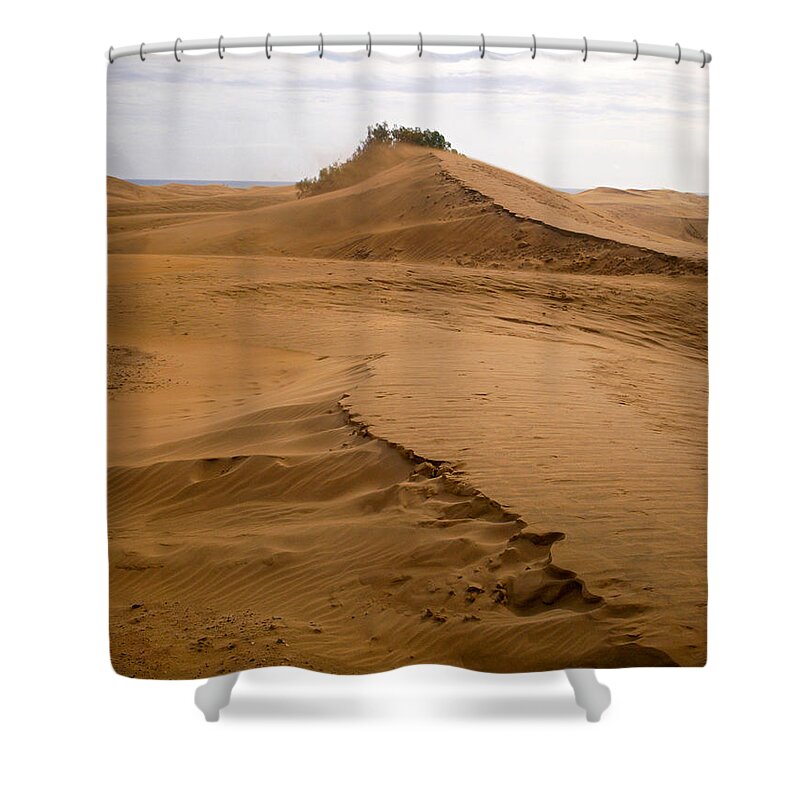 Lehtokukka Shower Curtain featuring the photograph The Dunes of Maspalomas 4 by Jouko Lehto