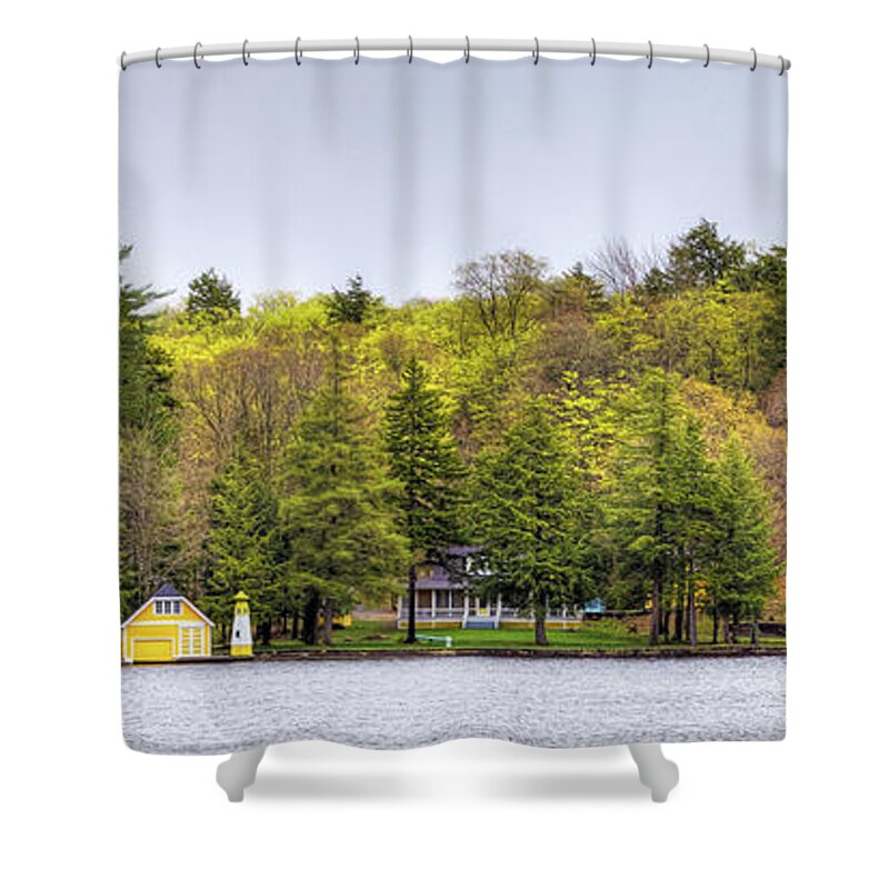 The Early Greens Of Spring Shower Curtain featuring the photograph The Early Greens of Spring by David Patterson