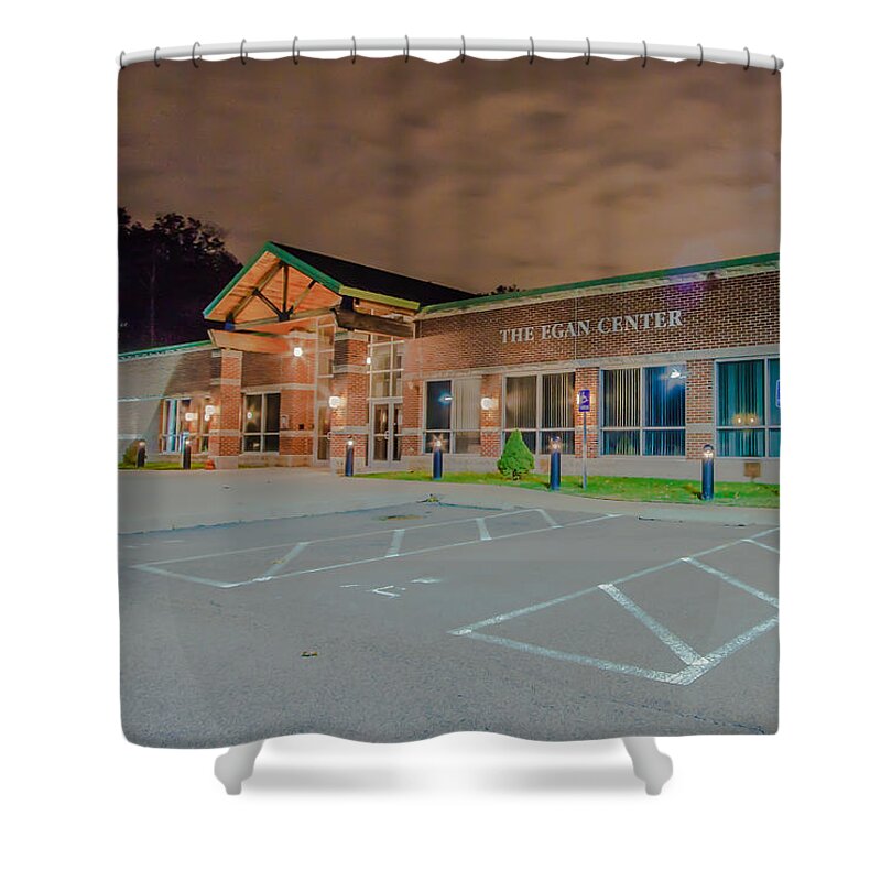 Landscape Shower Curtain featuring the photograph The Egan Center by Brian MacLean