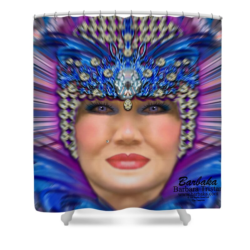 Beauty Shower Curtain featuring the photograph The Empress by Barbara Tristan