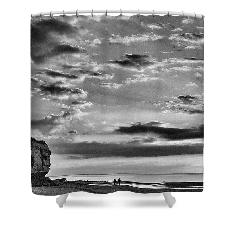 Natureonly Shower Curtain featuring the photograph The End Of The Day, Old Hunstanton by John Edwards
