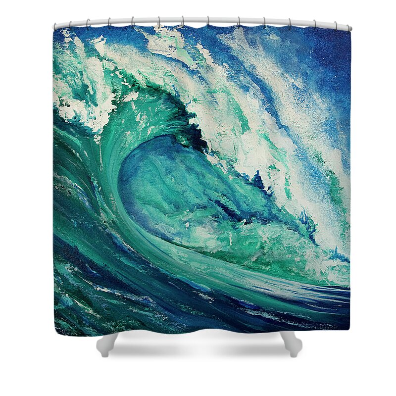 The Endless Shower Curtain featuring the painting The Endless, vol.1 by Nelson Ruger