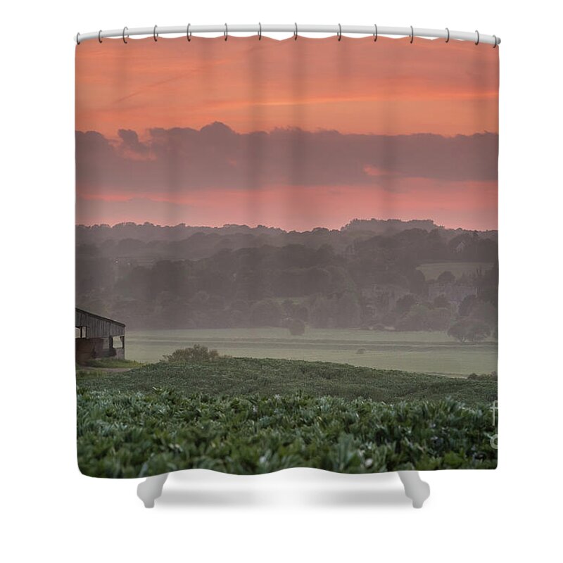 English Shower Curtain featuring the photograph The English Landscape 2 by Perry Rodriguez