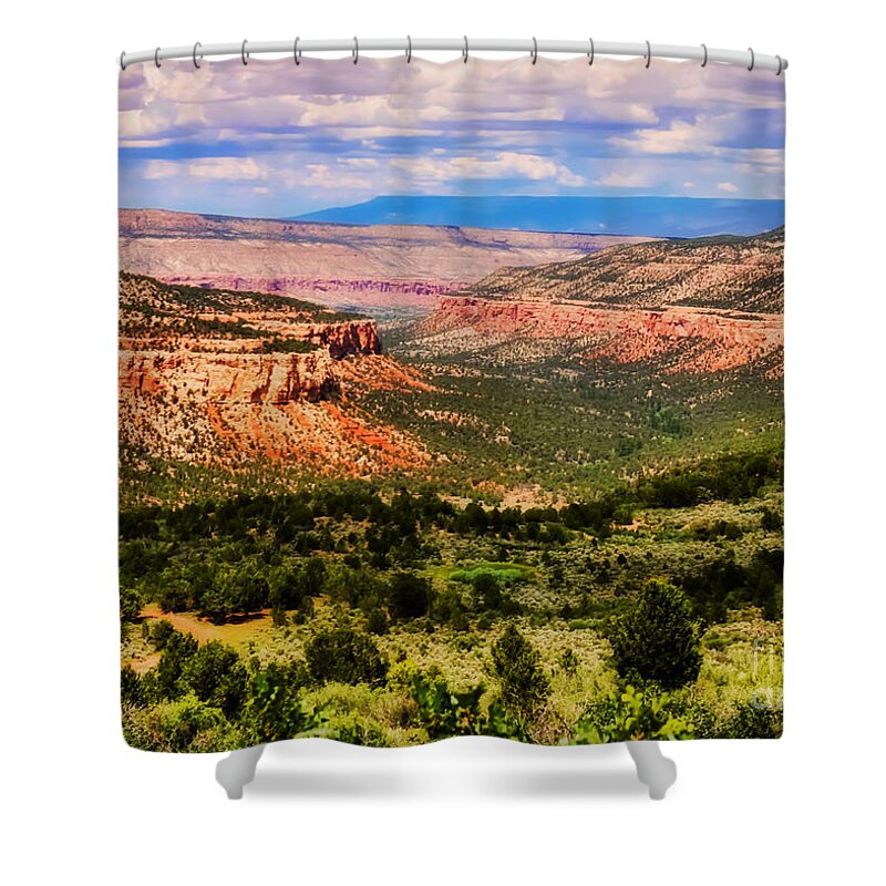 Landscape Shower Curtain featuring the photograph The Escalante Canyon Colorado by Janice Pariza
