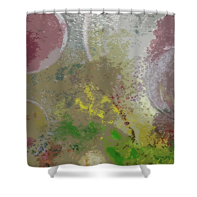 Solar System Shower Curtain featuring the painting The Expanding Universe by Robert Margetts