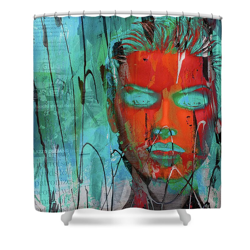 Face Shower Curtain featuring the photograph The face goes abstract by Gabi Hampe