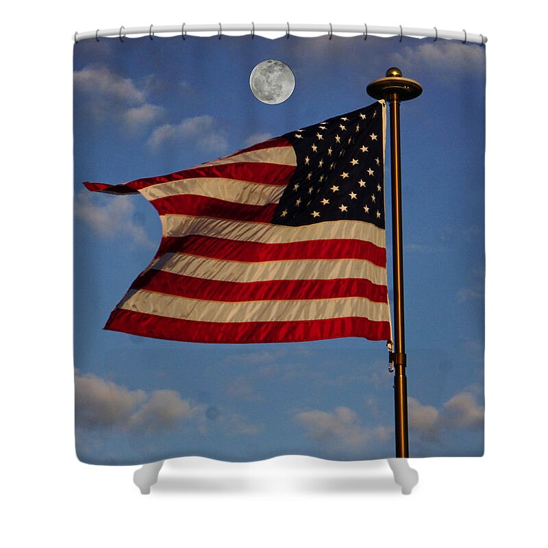 Flag Shower Curtain featuring the photograph The Flag by Dennis Dugan