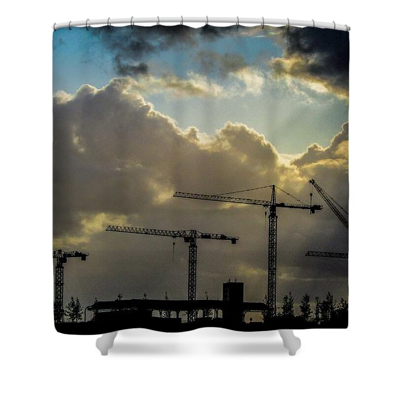 Clouds Shower Curtain featuring the photograph The future by Andre Brands