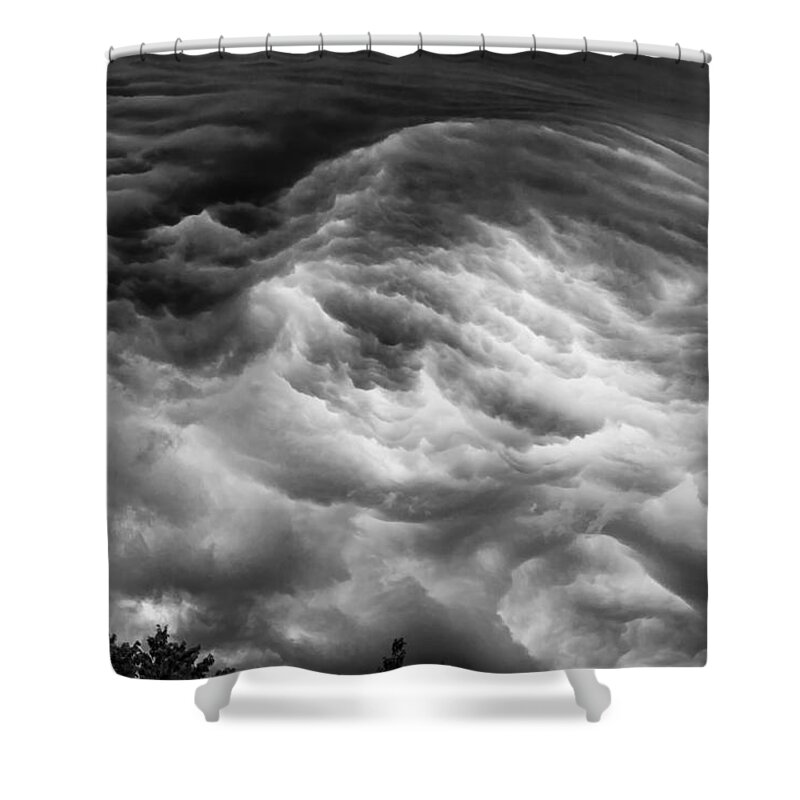 Storm Clouds Shower Curtain featuring the photograph The gateway.. by Charles McCleanon
