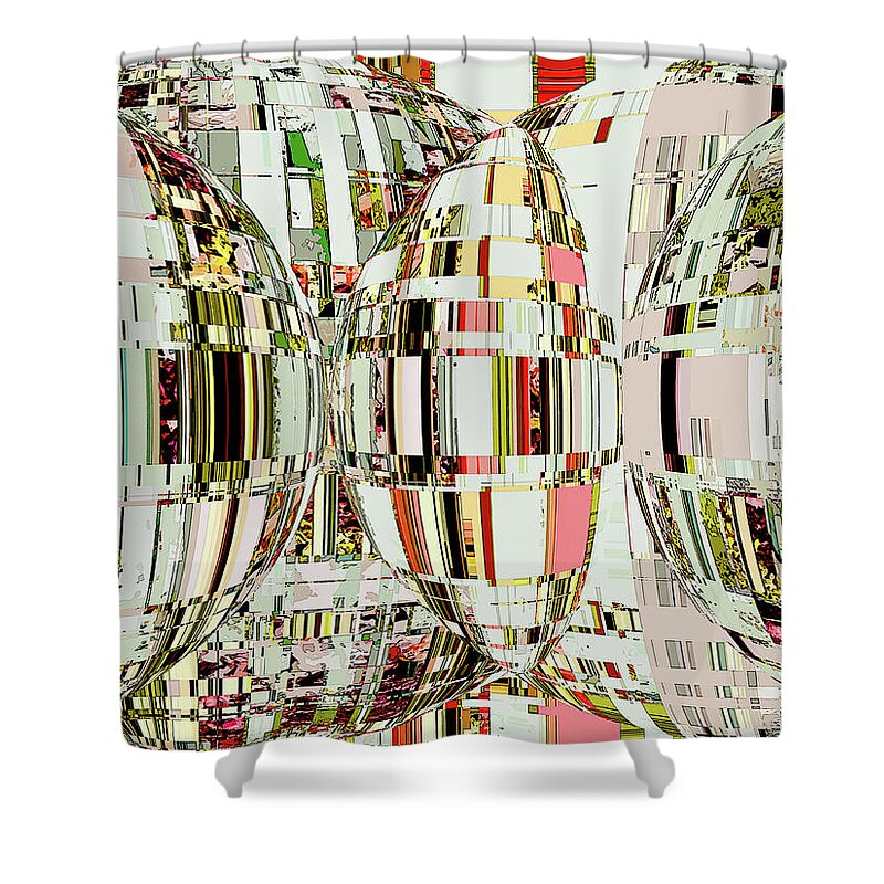 Gather Shower Curtain featuring the digital art The Gathering by Ann Johndro-Collins