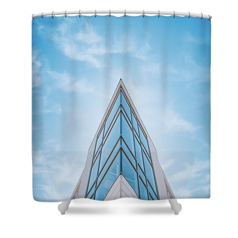 Architecture Shower Curtain featuring the photograph The Glass Tower on Downer Avenue by Scott Norris