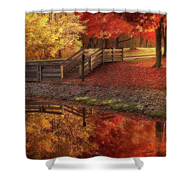 Autumn Shower Curtain featuring the photograph The Glory of Autumn by Rob Blair