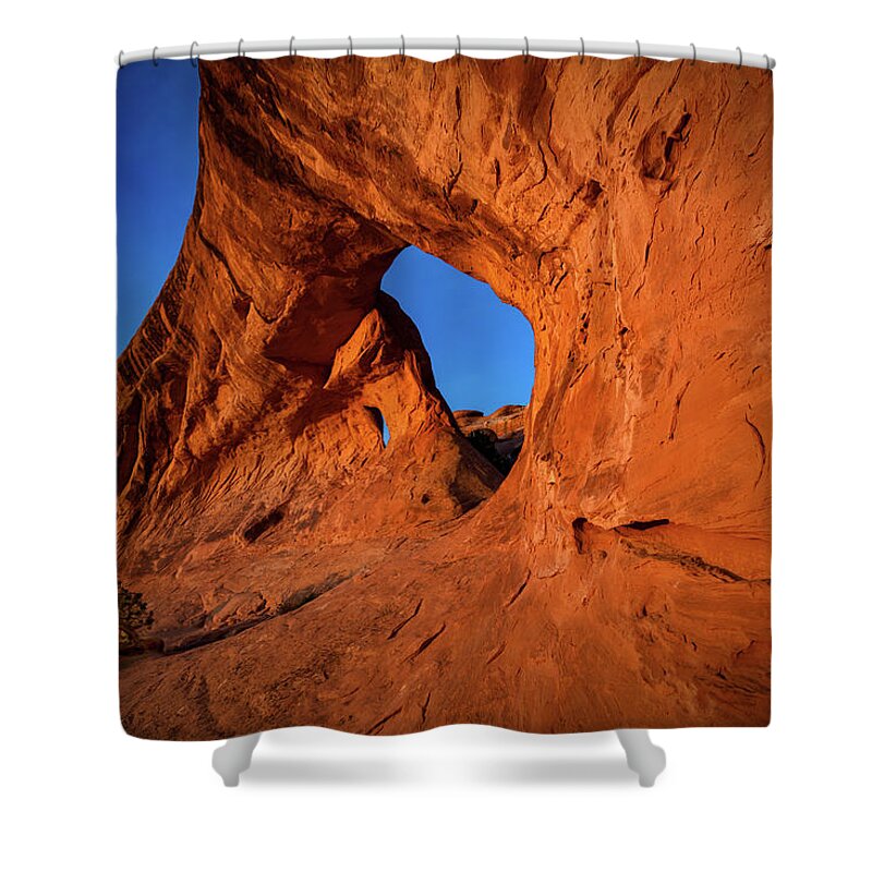 Amazing Shower Curtain featuring the photograph The Glow by Edgars Erglis